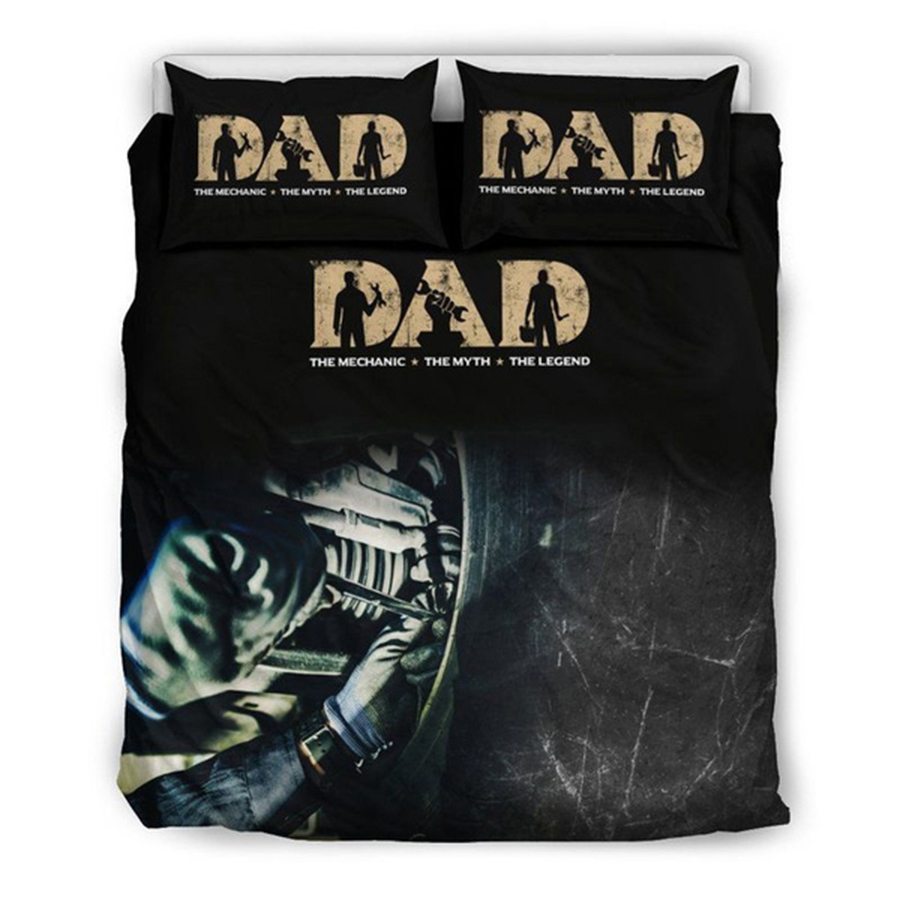 Mechanic bedding set gift for dad the mechanic myth legend