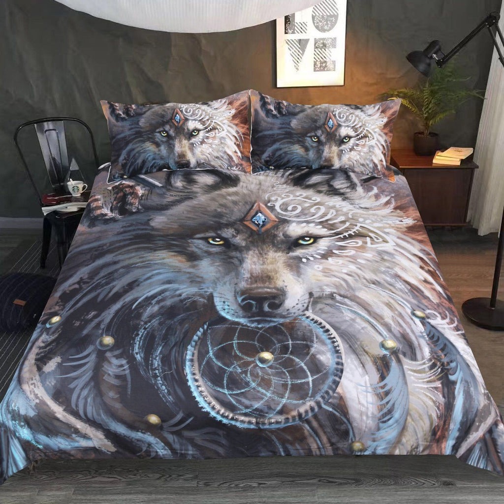 The great wolf warrior bedding set