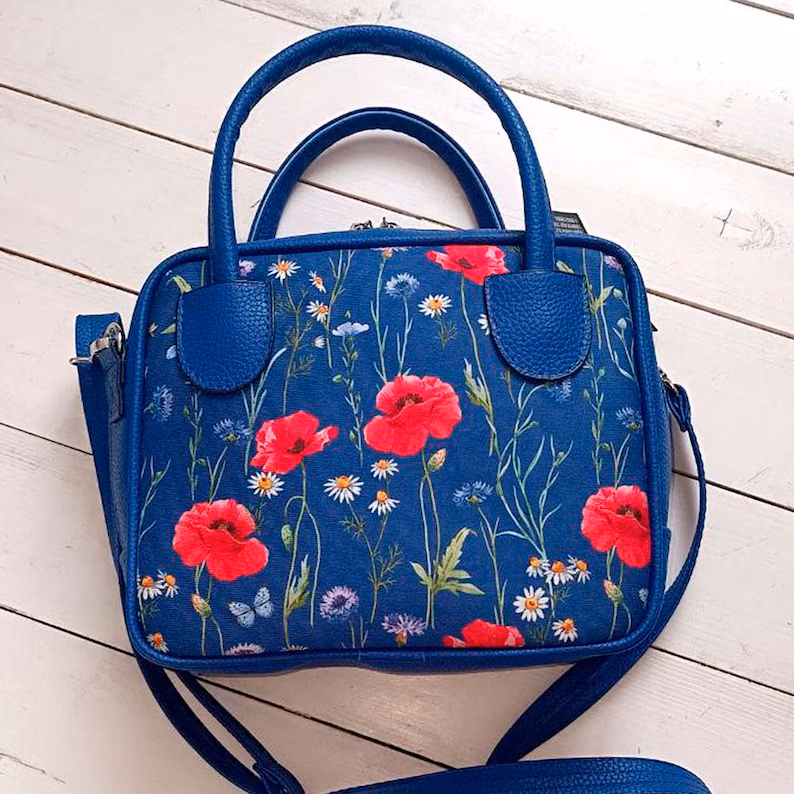 Cute Poppy Flower Crossbody Bag For Women