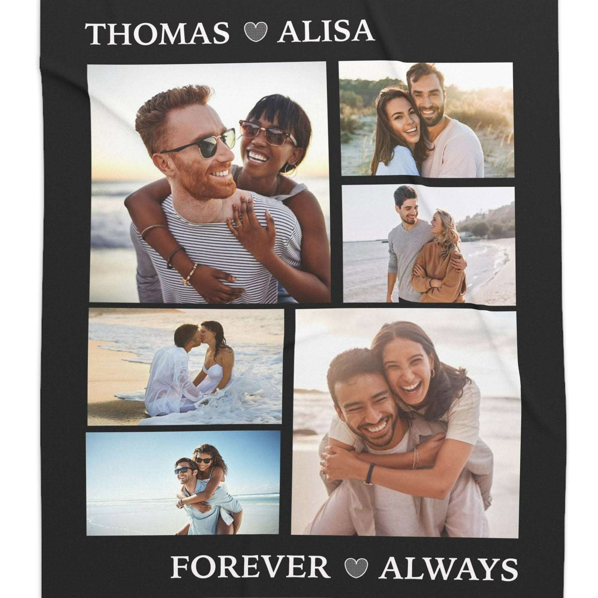 Custom photo anniversary blanket forever and always