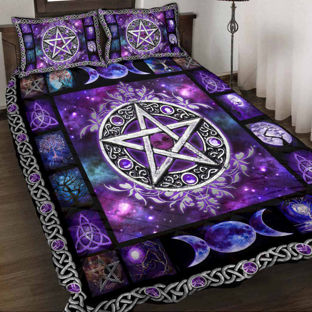 Halloween purple quilt set