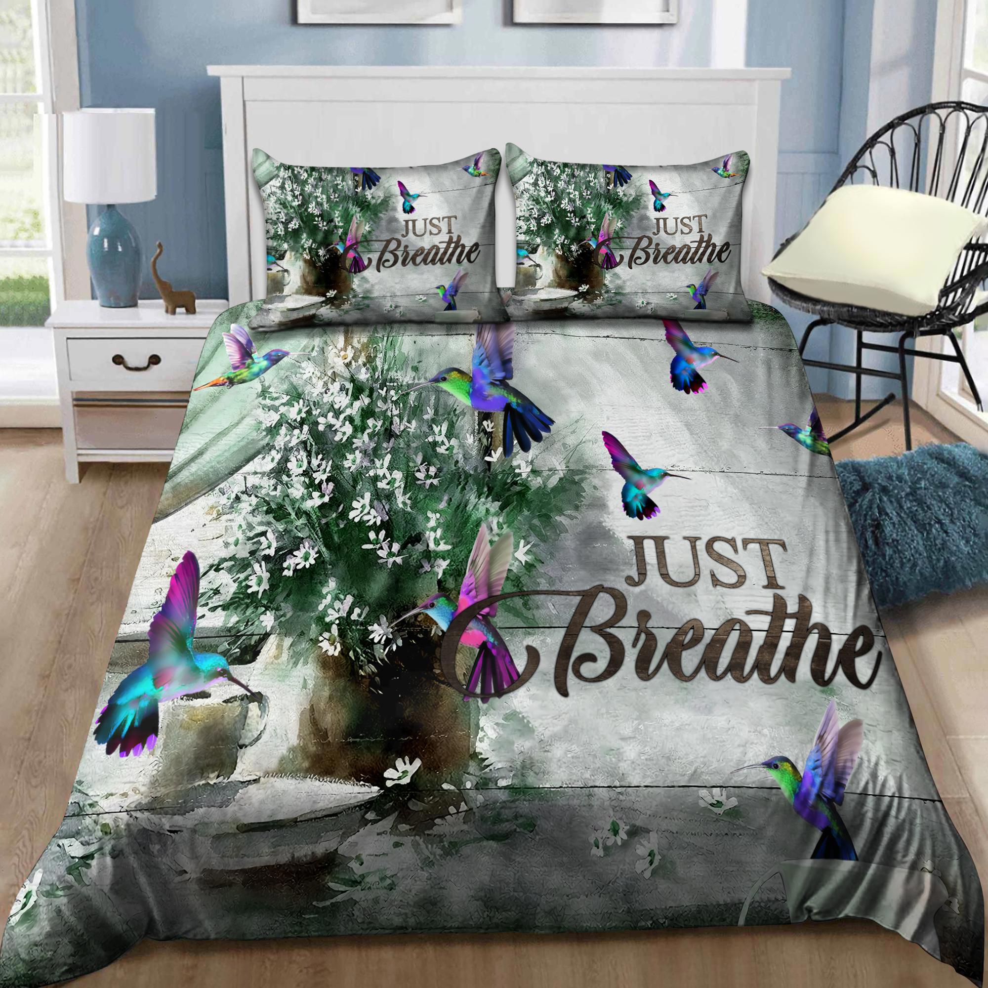 Hummingbird bedding set just breathe