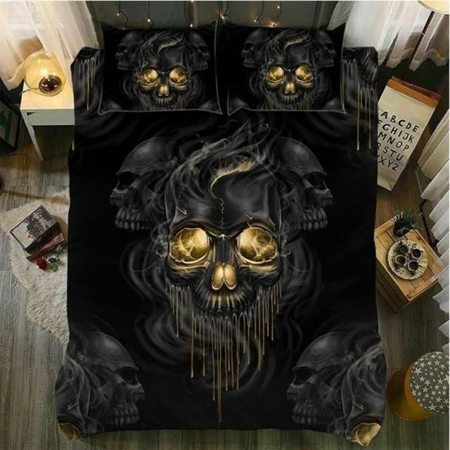 Lightning eye skull bedding set