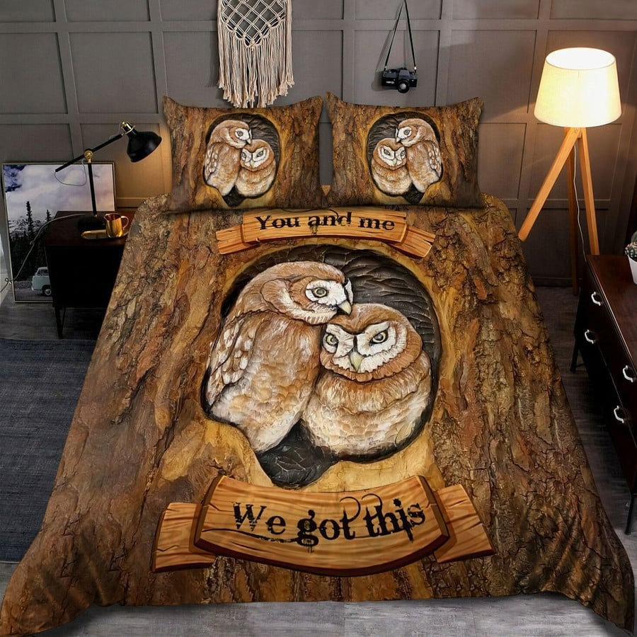 Owl couple bedding set we got this