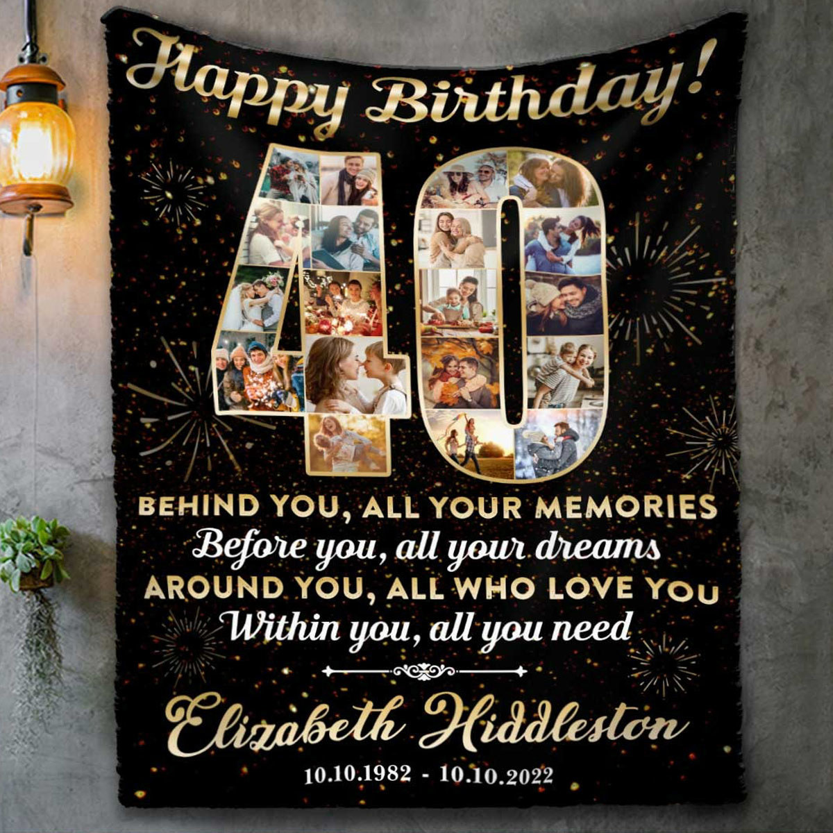 Personalized birthday blanket within you all you need