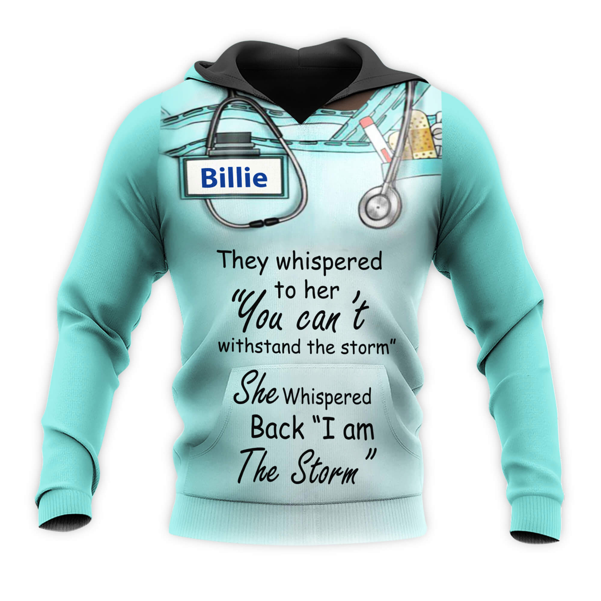 Personalized nurse 3d hoodie im a the storm