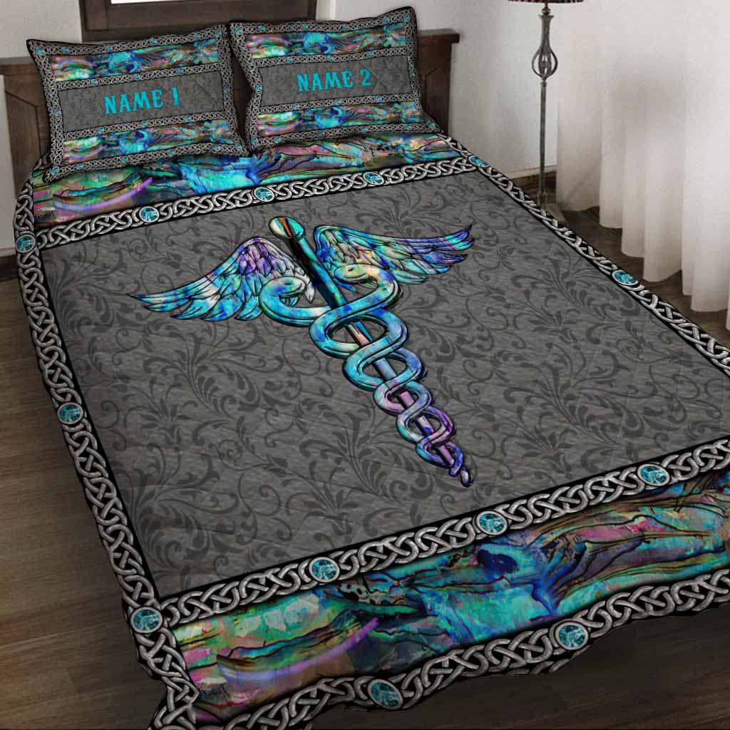 Personalized nurse quilt set love my nurse