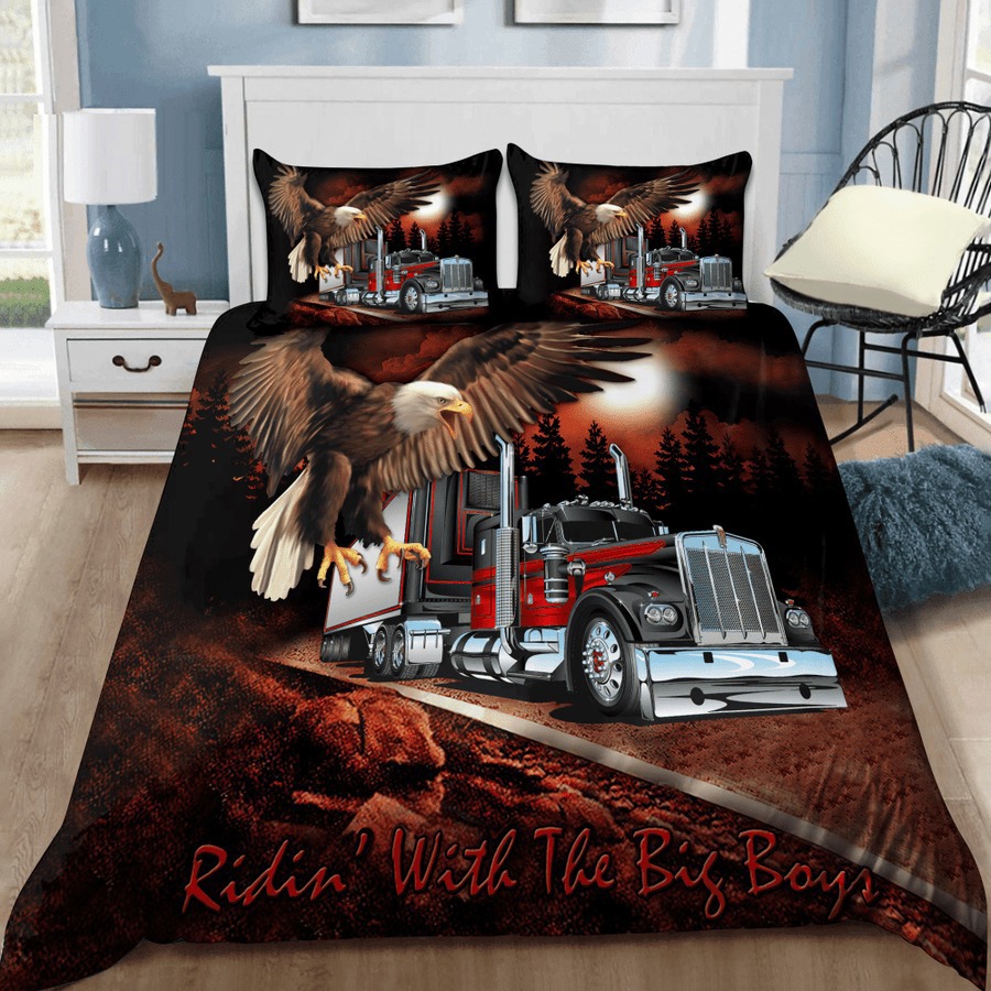 Trucker bedding set ridin’ with the big boys