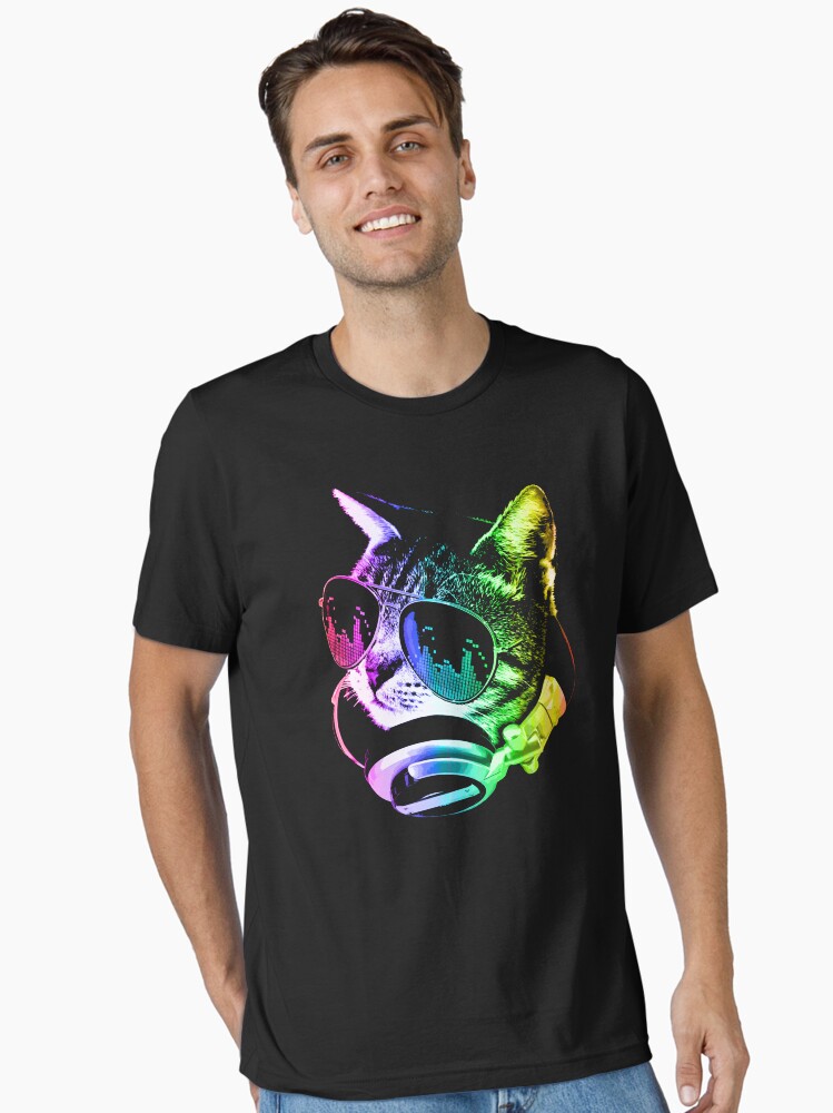 Rainbow Music Cat Essential T-Shirt