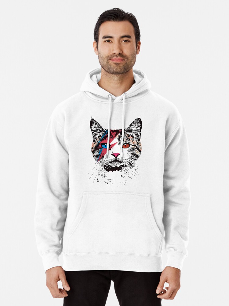 Ziggy Stardust Cat Pullover Hoodie