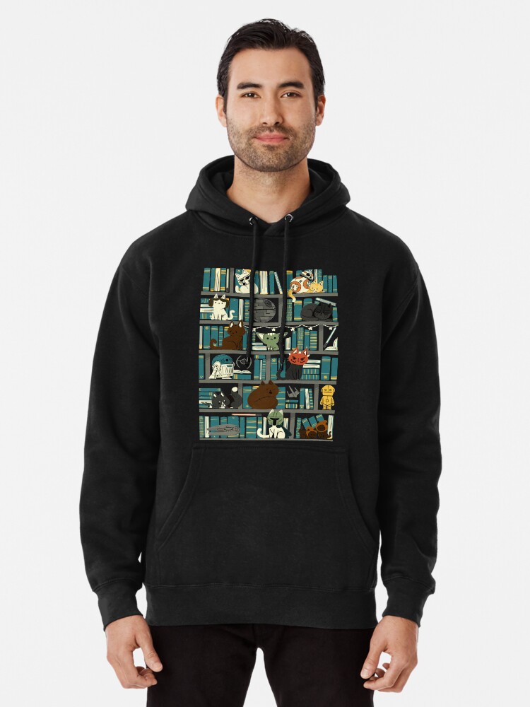 Library Kitten Wars Pullover Hoodie
