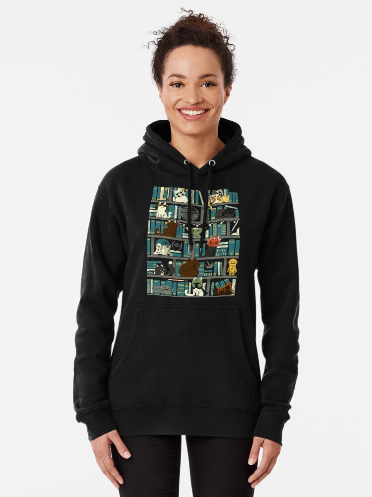 Library Kitten Wars Pullover Hoodie