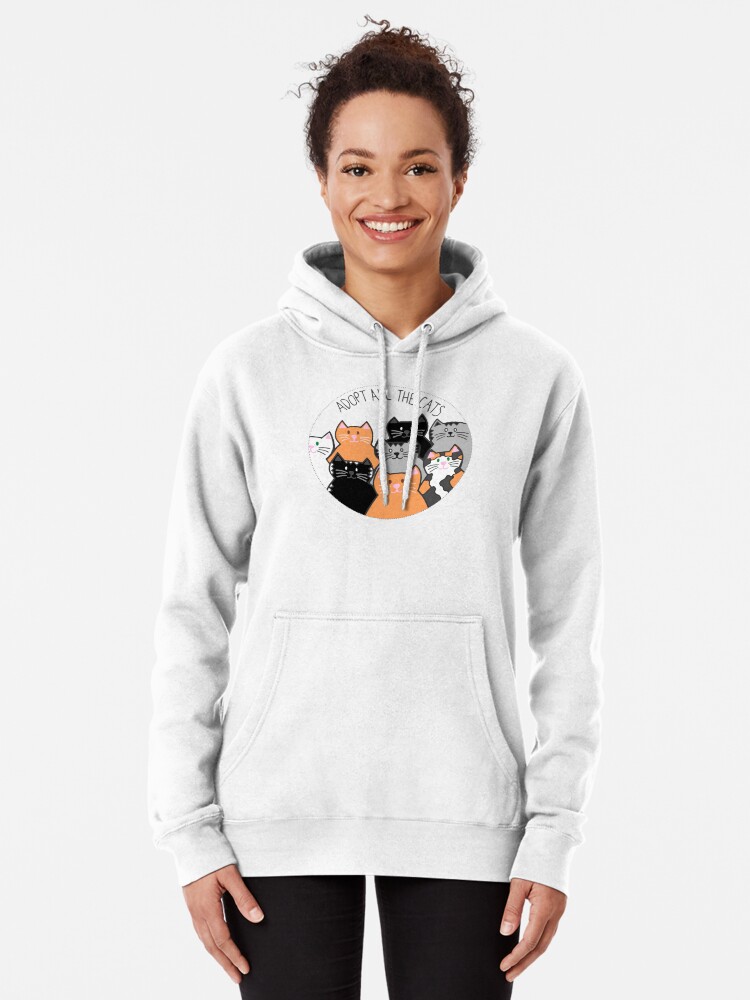 Adopt All the Cats Pullover Hoodie