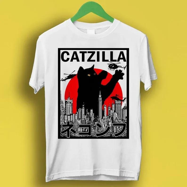Atzilla king of pawster paws cat kitten pet lover meme gift funny style unisex gamer cult movie music tee t shirt