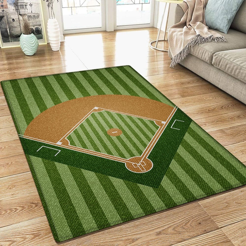 Baseball field rug