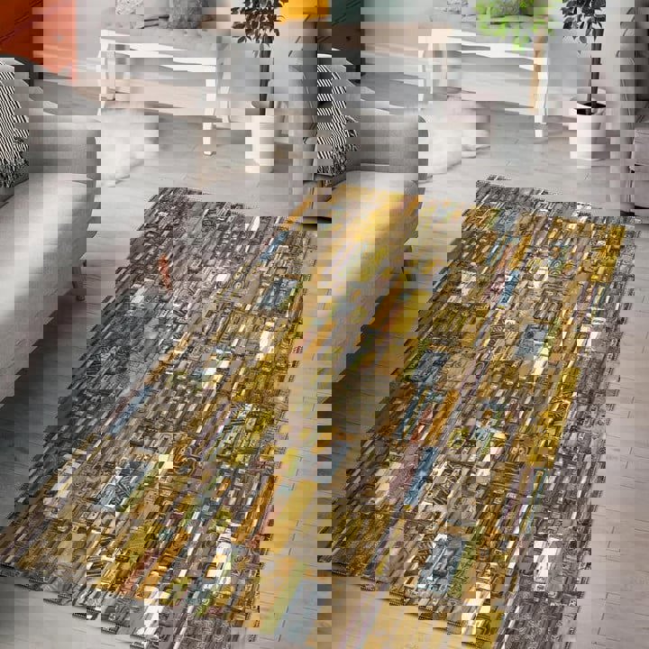 Book lover librarian rug library bookshelf