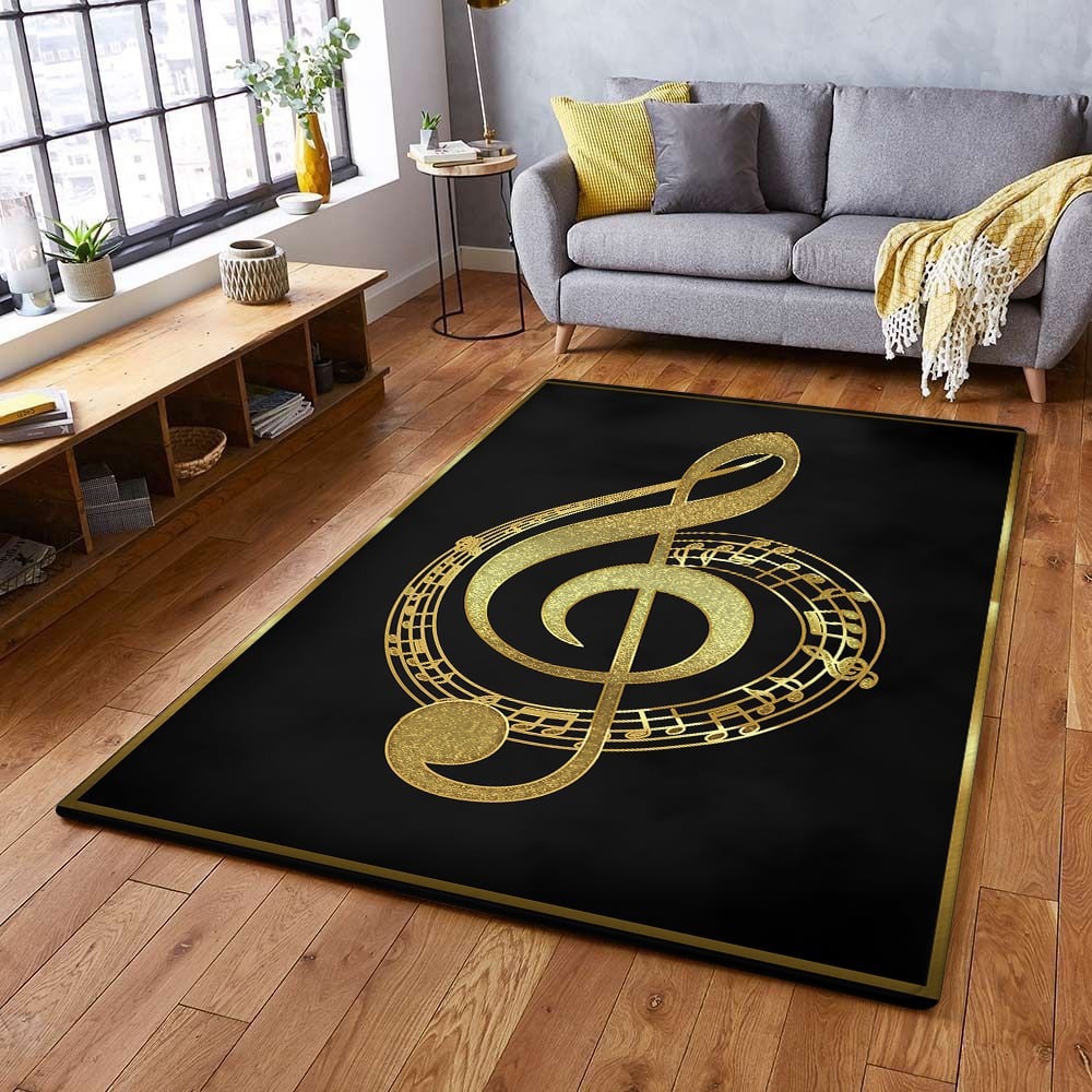 Clef musical note rug music can change the world