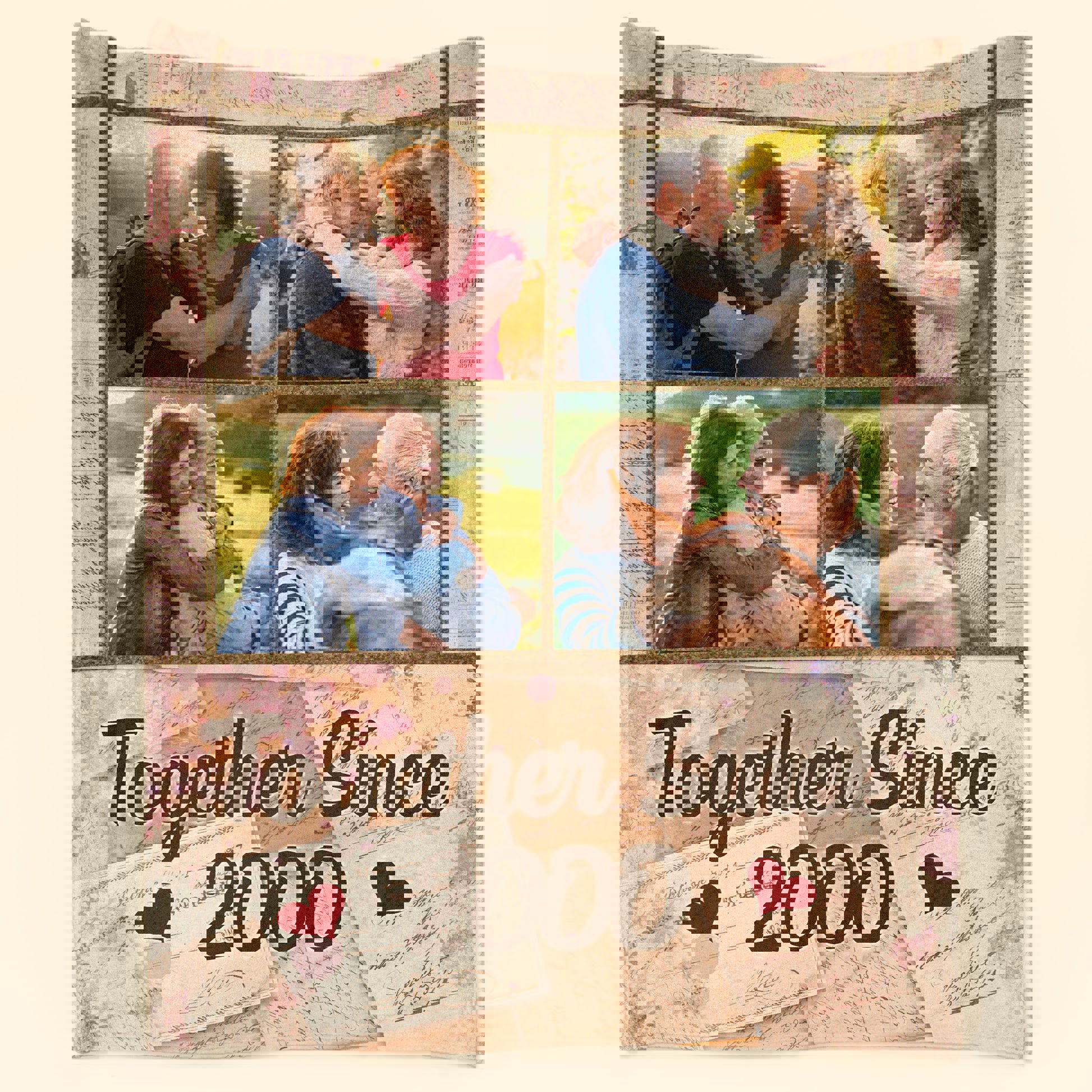 Custom photo blanket together since