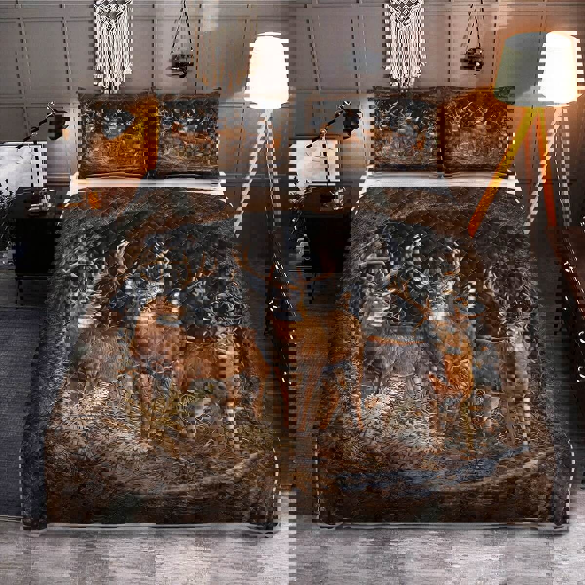 Deer hunting quilt set