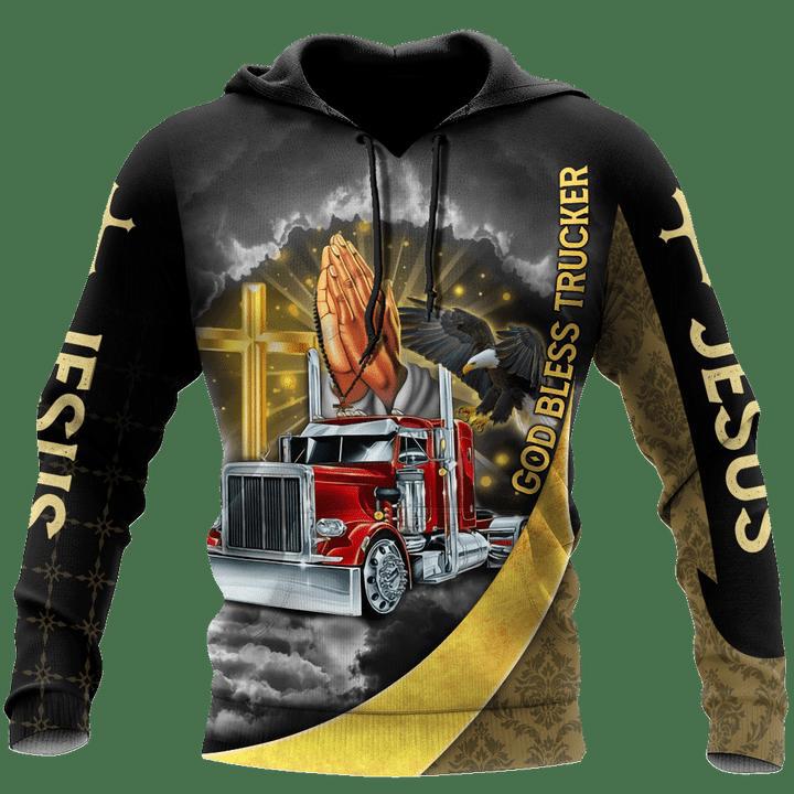 God bless trucker hoodie