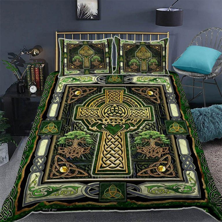 Irish saint patrick’s day bedding set irish cross