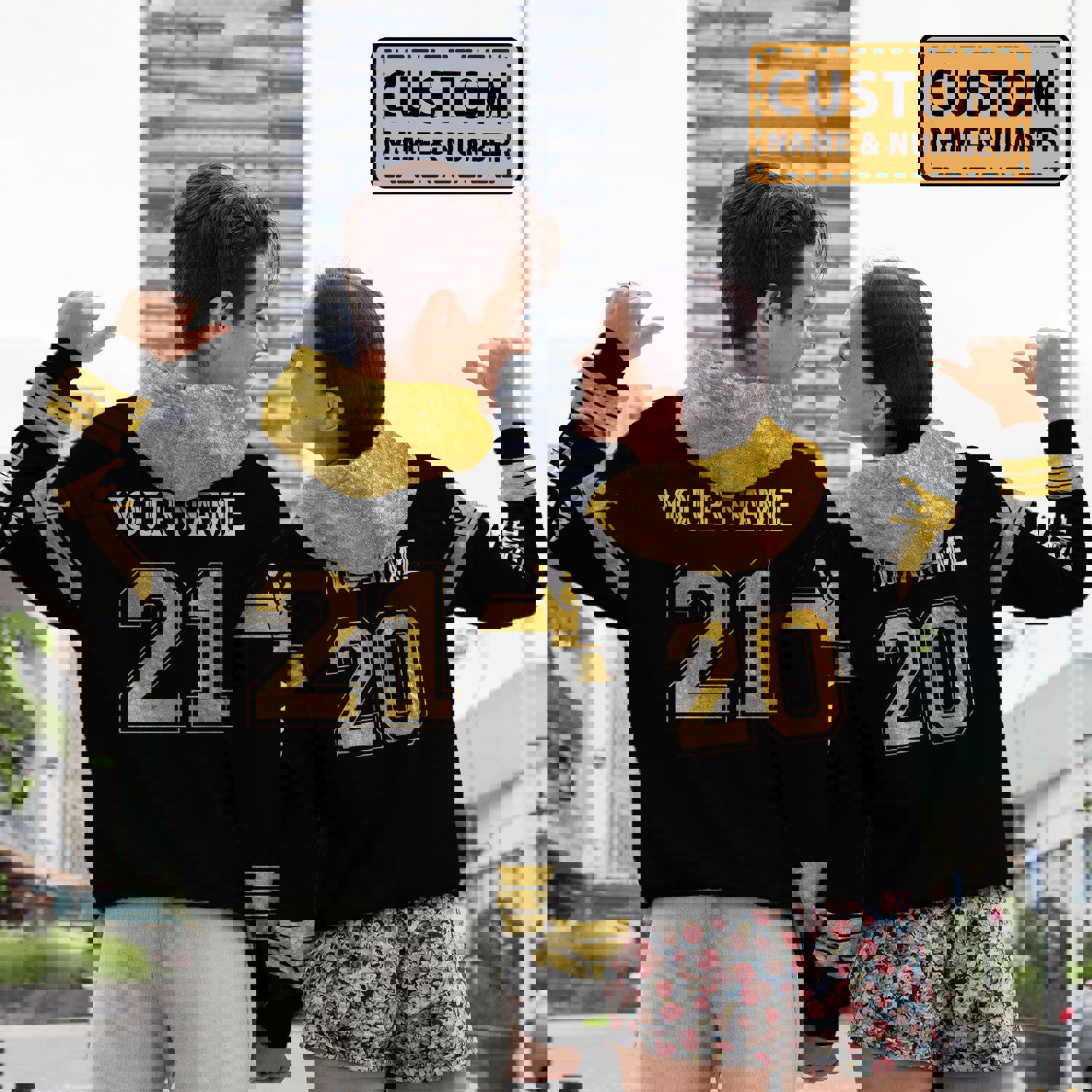 Personalized couple 3d all over hoodie always protect his queen always trust her king