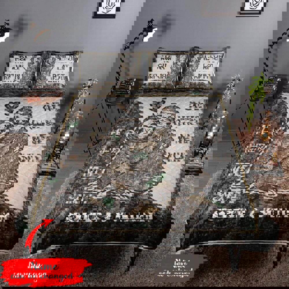 Personalized sloth couple quilt set he keeps me safe she keeps me wild