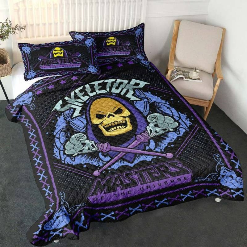 Skeletor skull quilt set masters of the universe