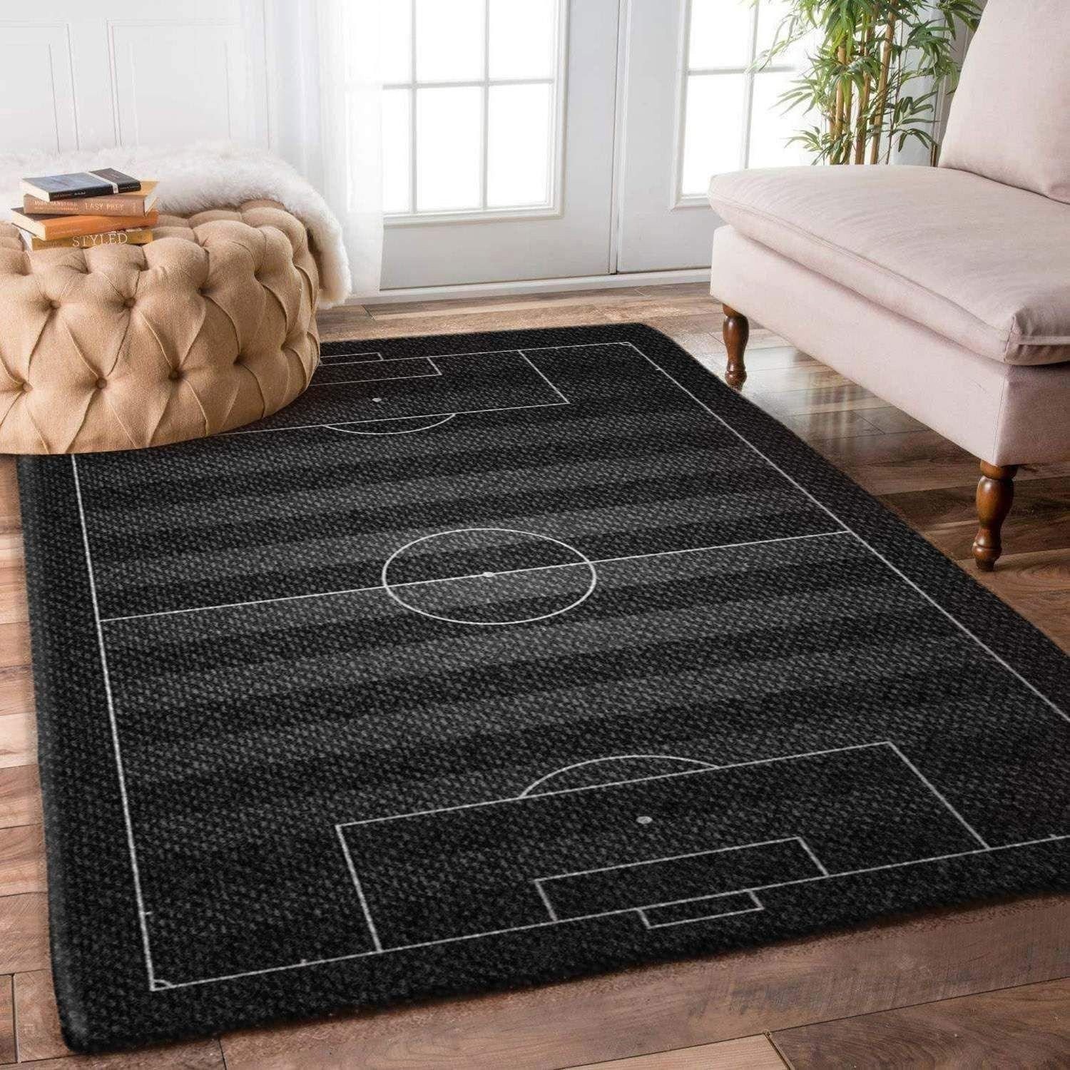 Soccer field rug