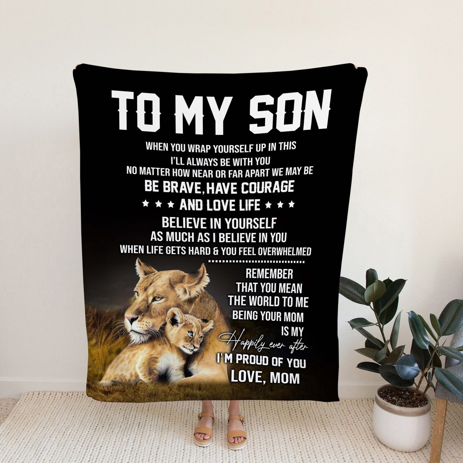 To my son blanket from lion mom when you wrap yourself up in this blanket