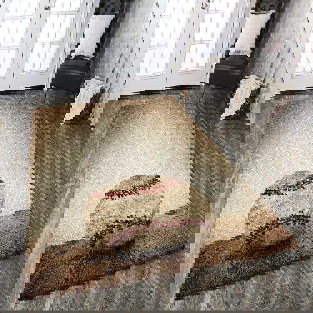 A baseball rug