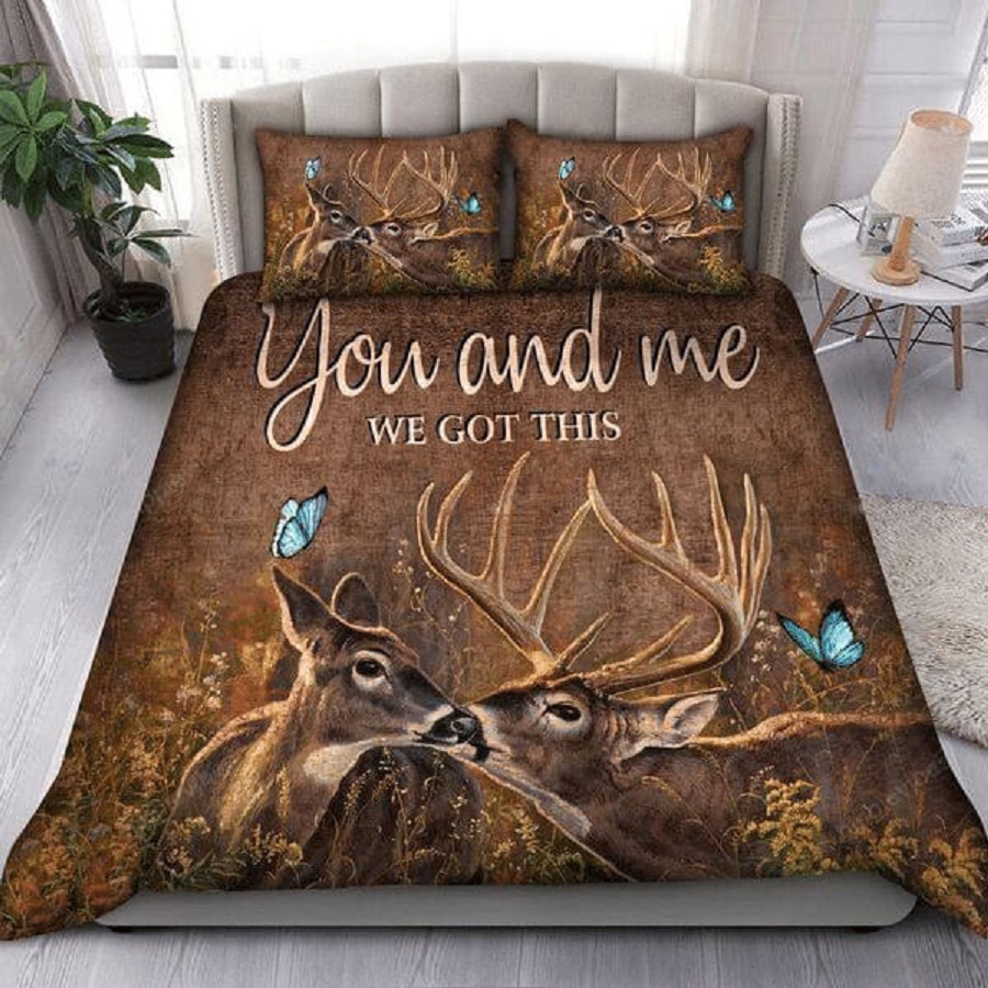 Couple deer bedding set you and me we got this