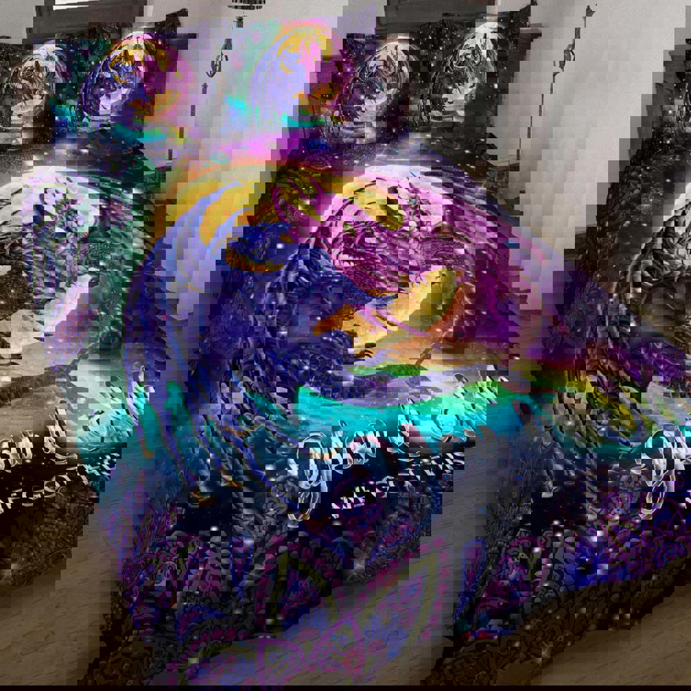 Couple dragon quilt set you and me we got this