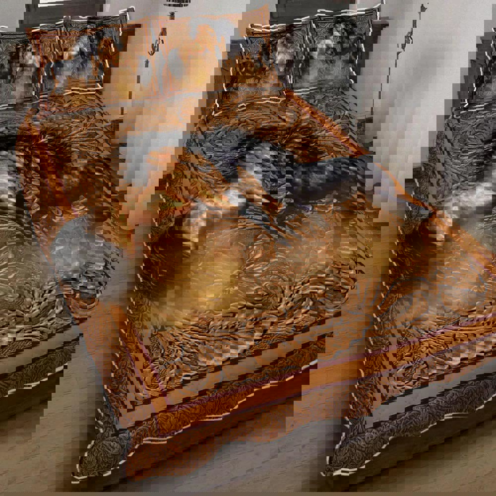 Couple horse quilt set for couple