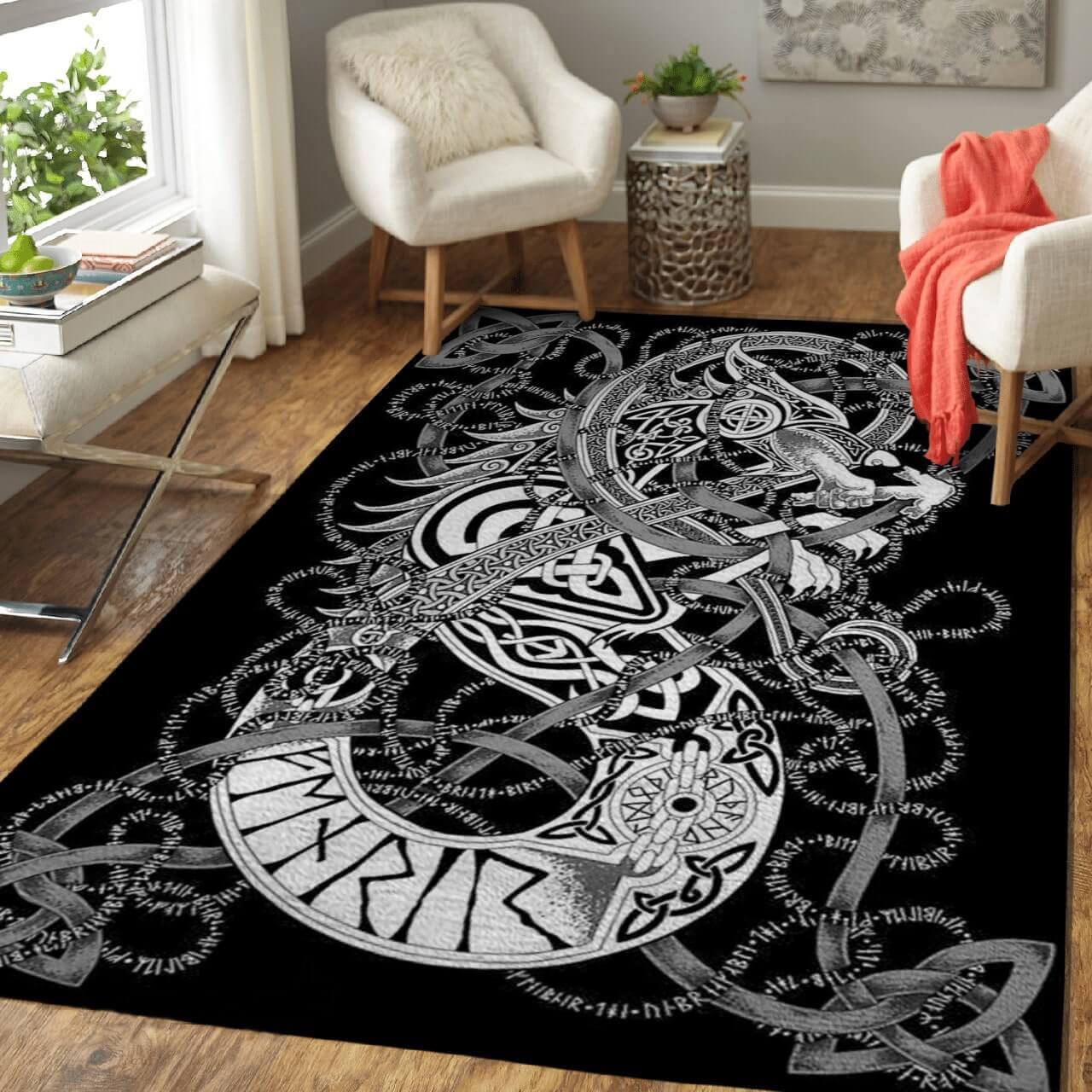 Fenrir viking rug
