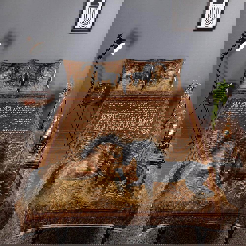 Horse couple quilt set the day i met you