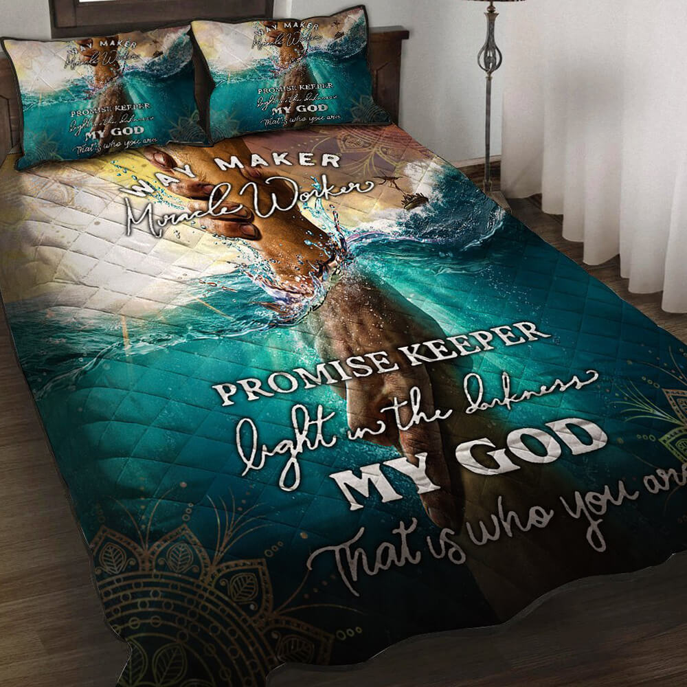 Jesus quilt set promise keeper light the darkness my god that who that us who you are