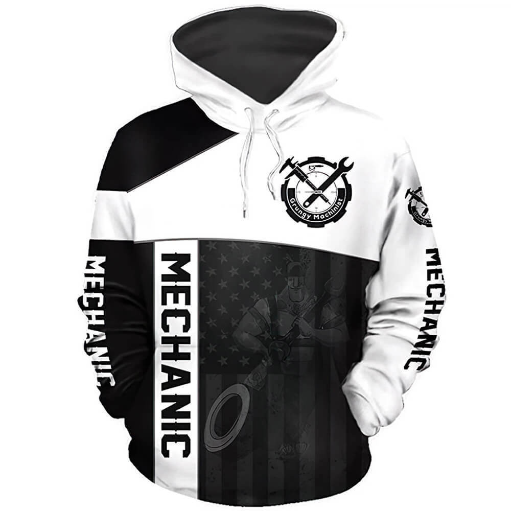 Mechanic 3d hoodie grungy mechanic