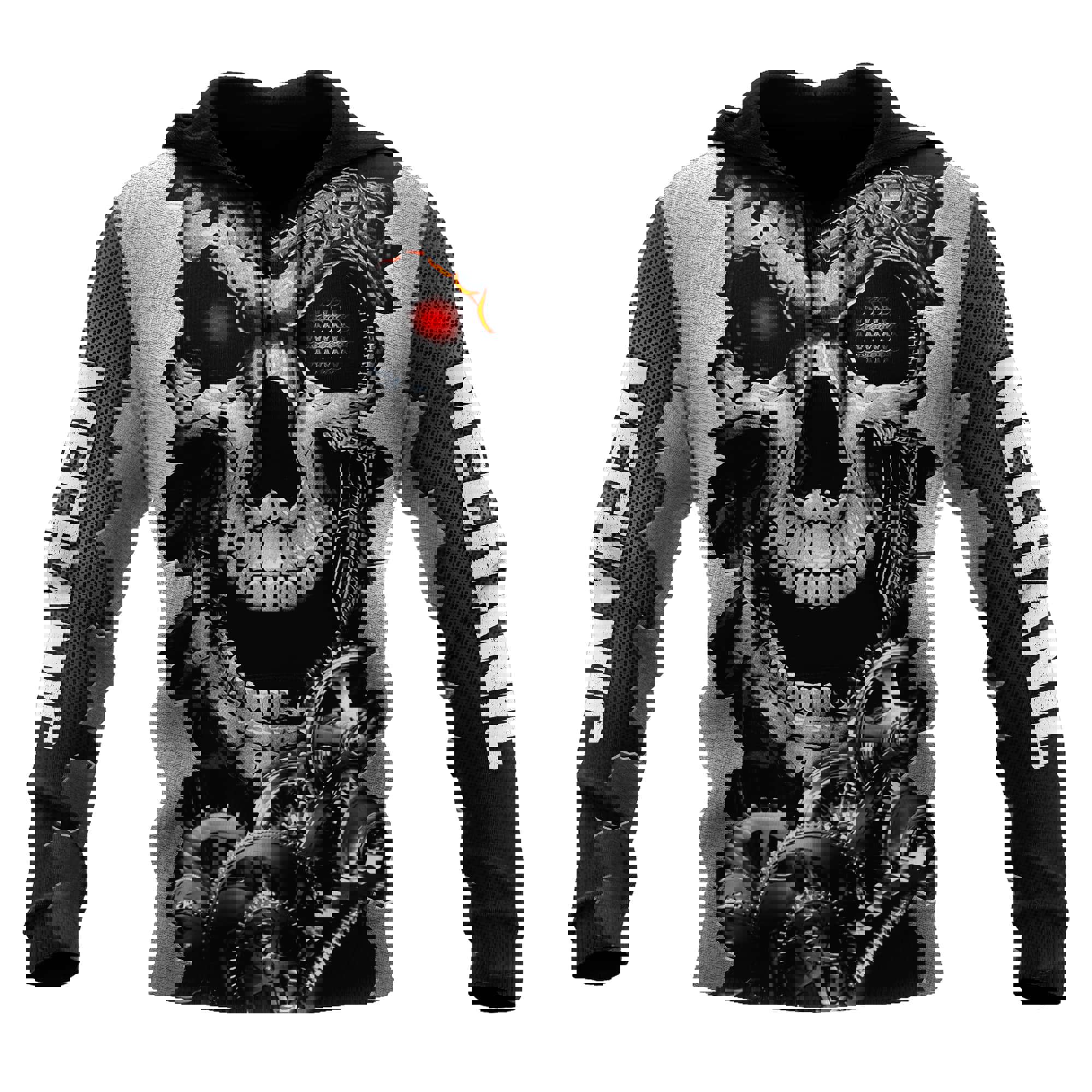 Mechanic skull 3d hoodie im a mechanic i cant fix stupid