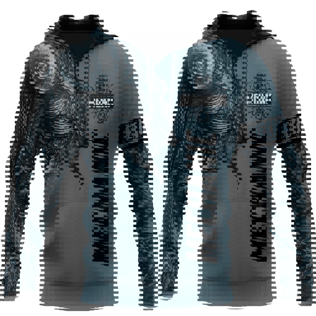 Mechanic tattoo machine 3d hoodie