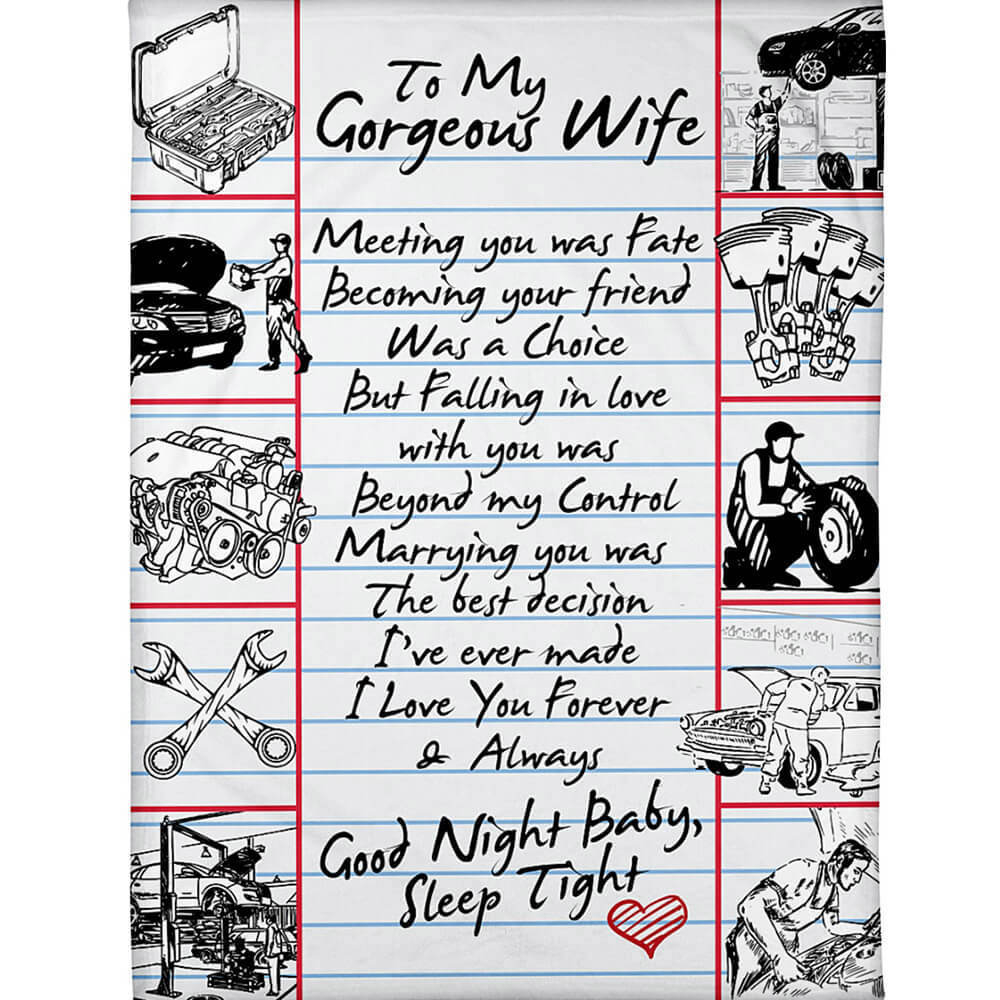 Mechanic wife blanket meeting you was fate