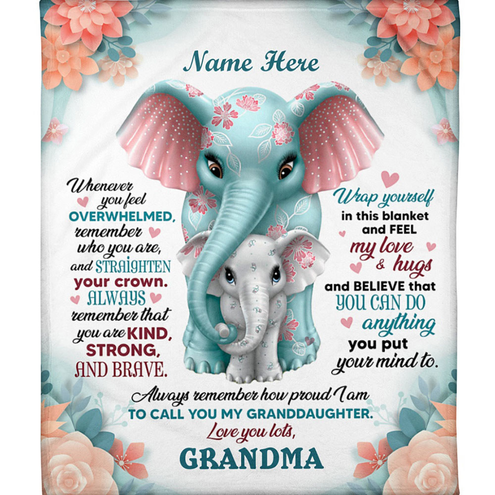 Personalized to my granddaughter blanket from grandma proud i am to call you my granddaughter