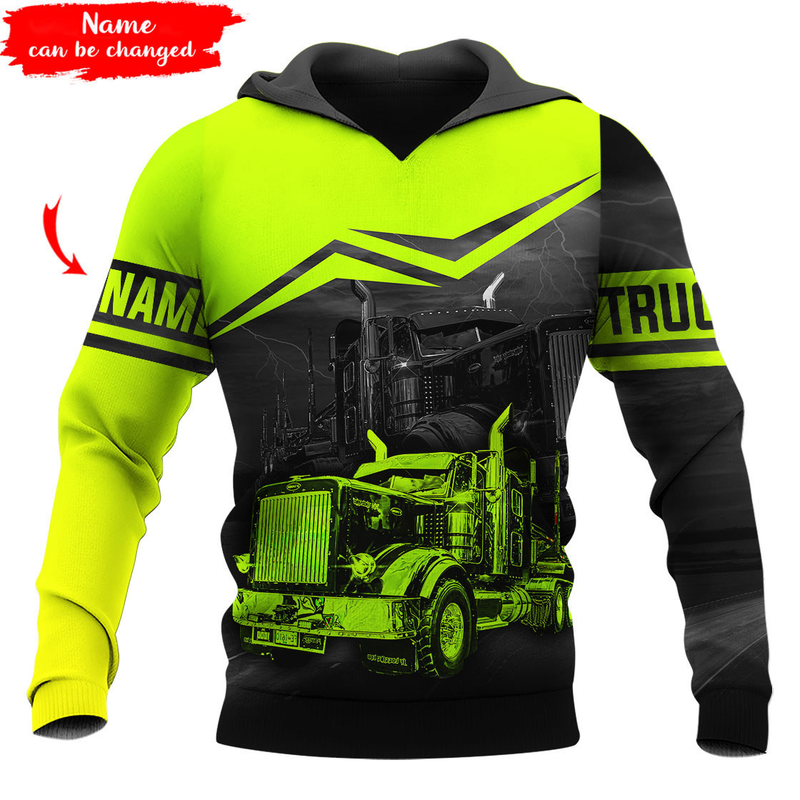 Personalized trucker 3d hoodie 18 wheels move the world