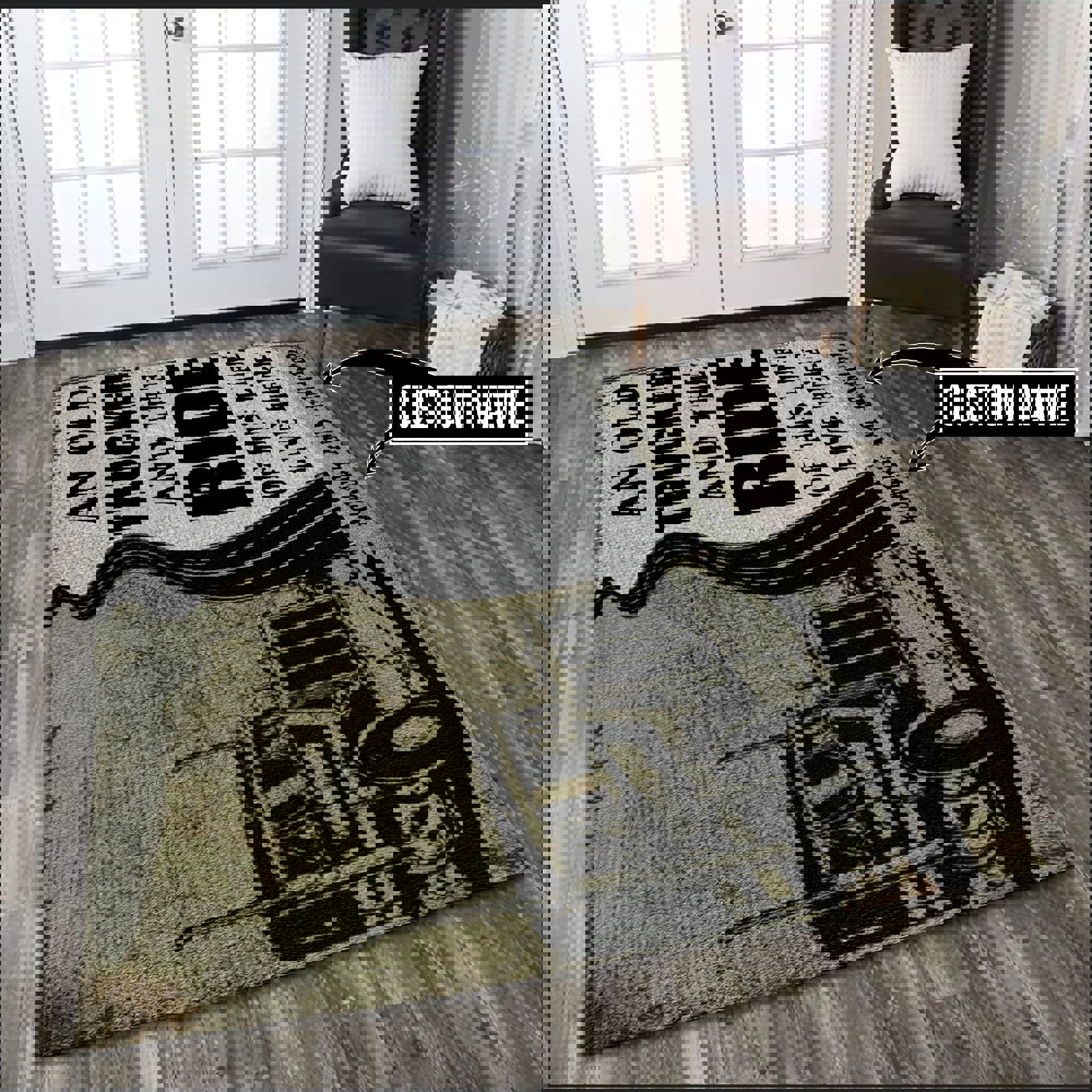 Personalized trucker rug an old trucker and the ride of his life live here