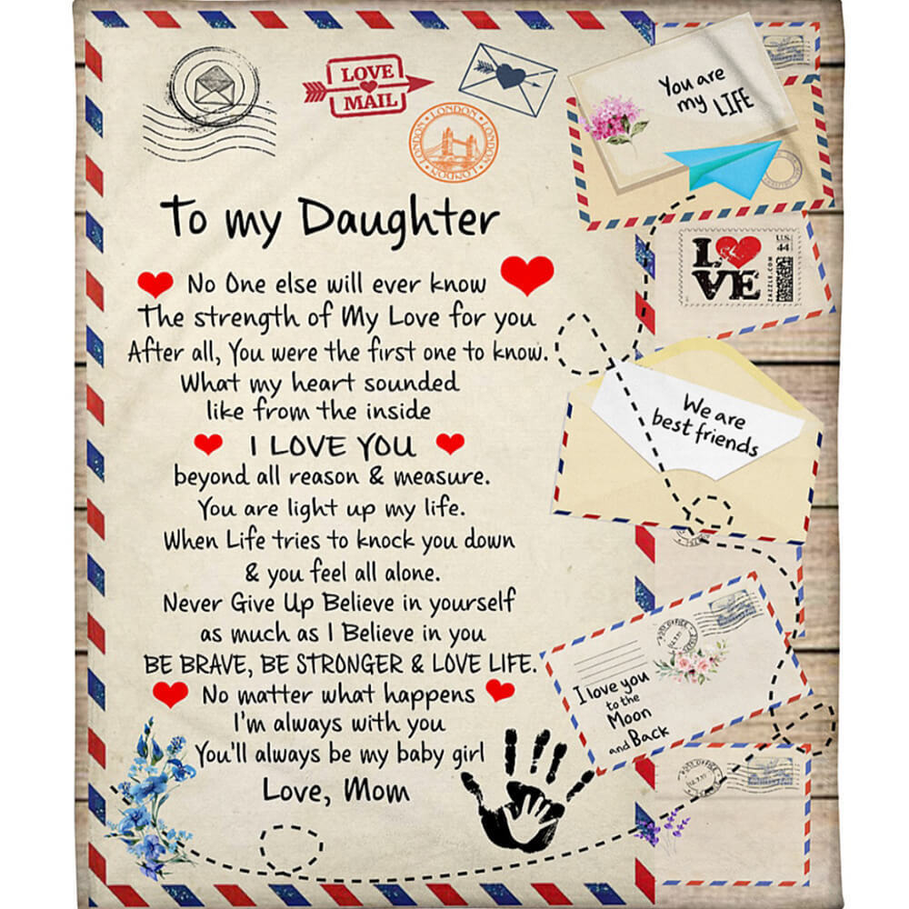 To my daughter blanket from mom you will always be my baby girl