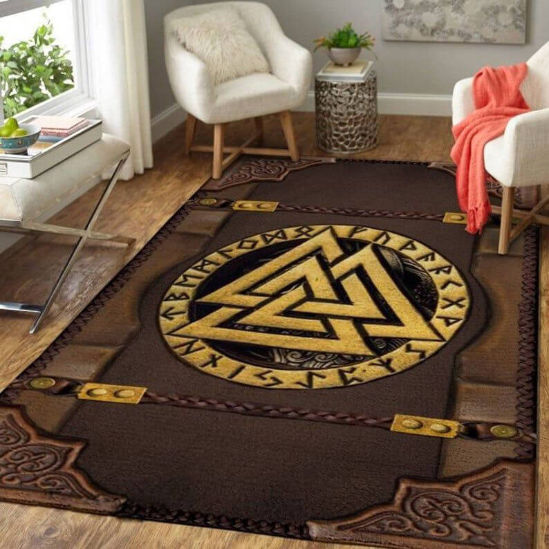 Valknut viking rug the symbol of odin