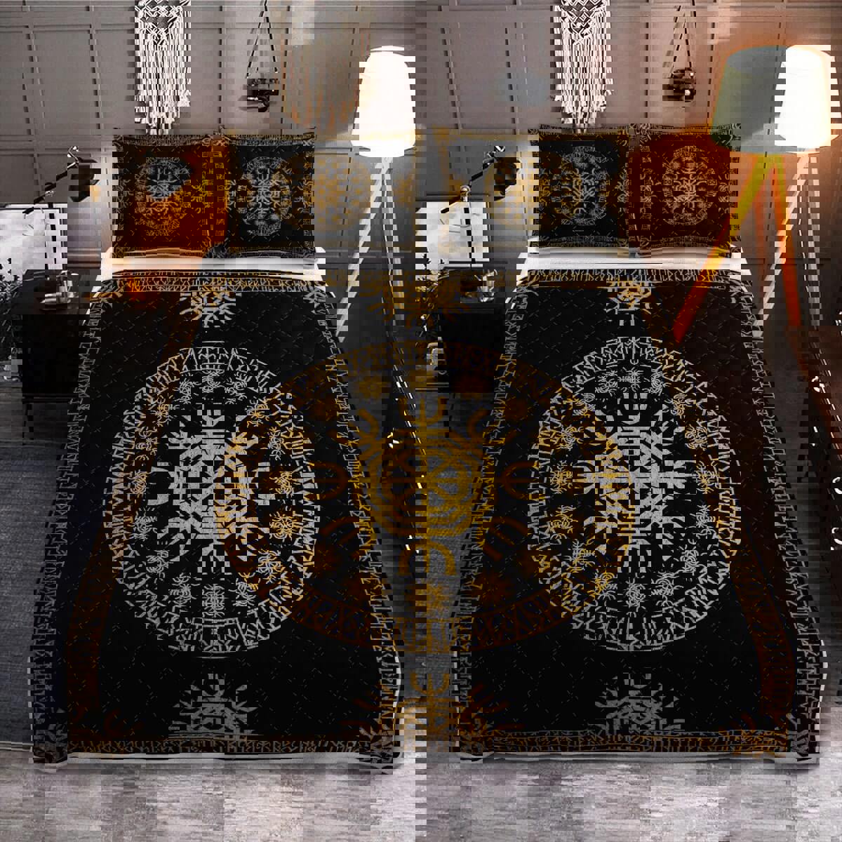 Viking quilt set the helm of awe