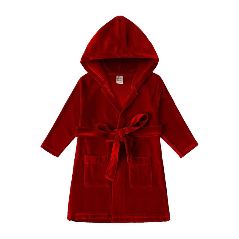 1-11Y Baby Boy Girl Christmas Essential Warm Winter Red Velvet Pajamas Set Toddler Long Sleeve Lace Sleepwear Kids Clothing Suit