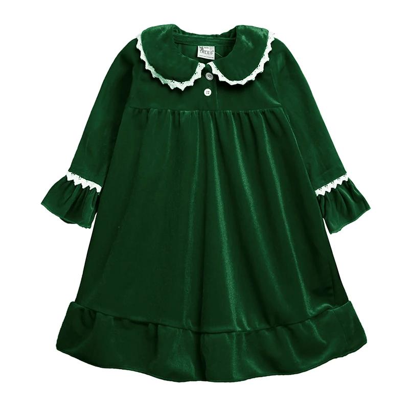 1-11Y Baby Boy Girl Christmas Essential Warm Winter Red Velvet Pajamas Set Toddler Long Sleeve Lace Sleepwear Kids Clothing Suit
