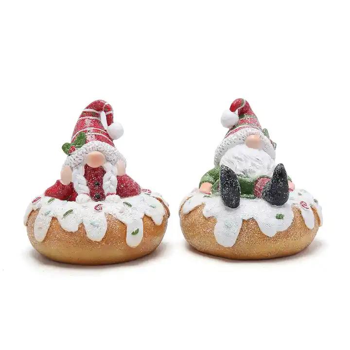 2 PCS Party Gnomes Decorations Baking Store Donut Gnomes Decor Tabletopper Gnomes Decorations for Anniversary Party